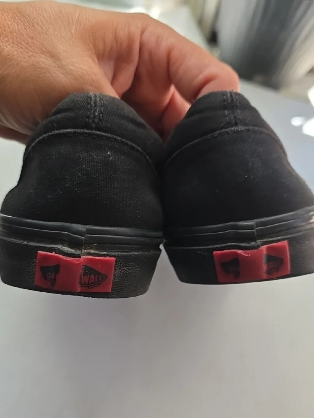 Vans Black Canvas Slip-On Loafers